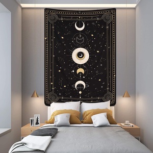 Tapiz Decorativo Bohemio Personalizado con Fase <span class=keywords><strong>Lunar</strong></span>, <span class=keywords><strong>Ciclo</strong></span> <span class=keywords><strong>Lunar</strong></span> y Arte de la Luna para Decoración del Hogar - Product Image 2