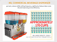 Distributeur de jus portable en acier inoxydable commercial pour hôtel, buffet, restaurant, restauration