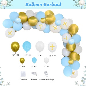 HAWIN Paquete de 95 Globos de Látex para Bautizo y Cristiandad, Decoraciones Católicas Doradas con Mensaje de Bendición, para <span class=keywords><strong>Primera</strong></span> Comunión y Baby Shower - Product Image 3