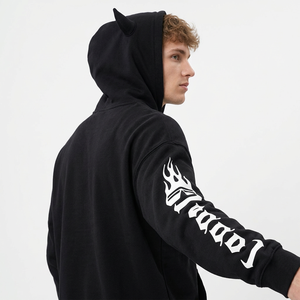 Sudadera con capucha para hombre, nueva, hecha en Pakistán, 100% algodón, transpirable, de secado rápido, para invierno, con cremallera, color negro, cómoda, al por mayor - Product Image 3