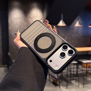 เคสโทรศัพท์มือถือคาร์บอนไฟเบอร์แบบแม่เหล็กคุณภาพสูงรุ่นใหม่ล่าสุดสำหรับ iPhone 18 17 16 Pro Max ป้องกันแรงกระแทก - Product Image 6