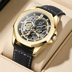 <span class=keywords><strong>Montre</strong></span> automatique pour homme, style affaires, avec cadran ajouré, mouvement <span class=keywords><strong>suisse</strong></span>, bracelet en cuir véritable, <span class=keywords><strong>montre</strong></span> mécanique tourbillon <span class=keywords><strong>personnalisée</strong></span>, vente en gros - Product Image 5