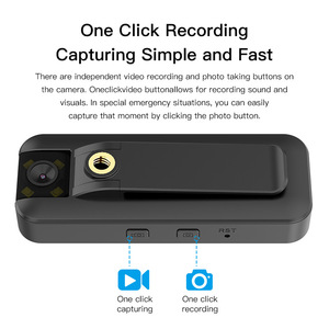 กล้องบันทึกภาพและเสียงแบบพกพา DVR พร้อมระบบมองเห็น<span class=keywords><strong>ใน</strong></span>เวลากลางคืน กล้องรักษาความปลอดภัยส่วนบุคคลขนาดเล็ก บันทึกภาพการเคลื่อนไหว - Product Image 6