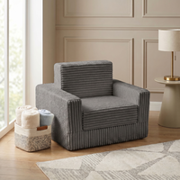 Canapé individuel inclinable carré en chenille avec rembourrage intégral en éponge, design moderne, canapé compressé pour salons d'hôtels et de villas