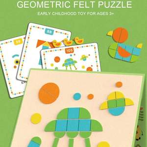 Mideer feltro geometrico PUZZLE MD4145 MIDEERTOYS pensiero geometrico e logico giocattoli di formazione giocattoli educativi - Product Image 2
