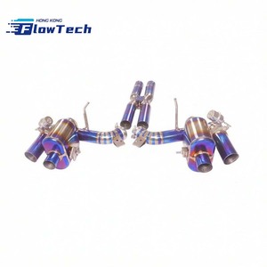 ระบบท่อไอเสียแคทแบคแบบวาล์วไทเทเนียม พร้อมท่อ X-Pipe และการเคลือบสีฟ้าไหม้ สำหรับรถเฟอร์รารี่ 812 6.5L V12 ปี 2017-2024 - Product Image 2