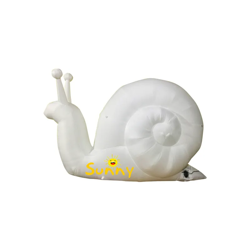 outdoors advertising cute light inflatable snail for Botanical garden decoration
