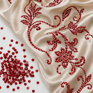 Strass thermocollant à dos plat, écologique, couleur Rouge Cerise Siam Clair, pour la Saint-Valentin, l'amour et la passion, <span class=keywords><strong>en</strong></span> forme de cœur, avec échantillon rapide - Product Image 6