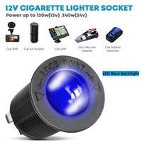 Chargeur USB 4-en-1 avec double ports USB, voltmètre, prise allume-cigare 12V et panneau de commutation à bascule marin pour bateau et camping-car