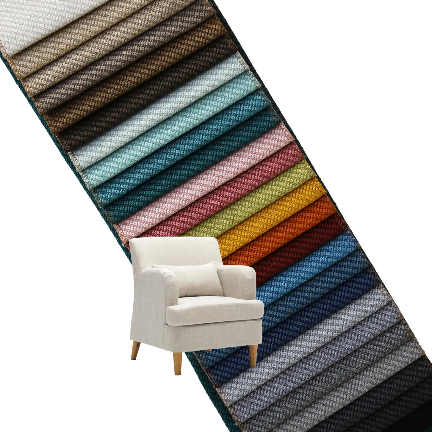 Tela de sofá de China, venta al por mayor, tela de sofá tejida de poliéster de lino