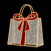 Éclairage paysager extérieur CE pour les fêtes, grand sac lumineux LED de Noël pour centre commercial, rue, parc, décoration de fêtes