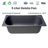 Conteneur à glace réutilisable en PP pour gelato, résistant au froid, avec logo personnalisé, échantillon gratuit pour les glaciers - Empilable et durable