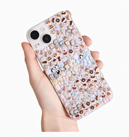 Coque de téléphone DIY décorative, autocollants 3D en mousse à bulles mignons, forme animale, finition mate