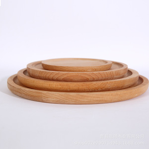 Wooden Round <b>Tray</b> Beech Wood 14 20 24 28 Cm Household Serving Plate For <b>Tea</b> Coffee Dessert Baking - Product Image 4