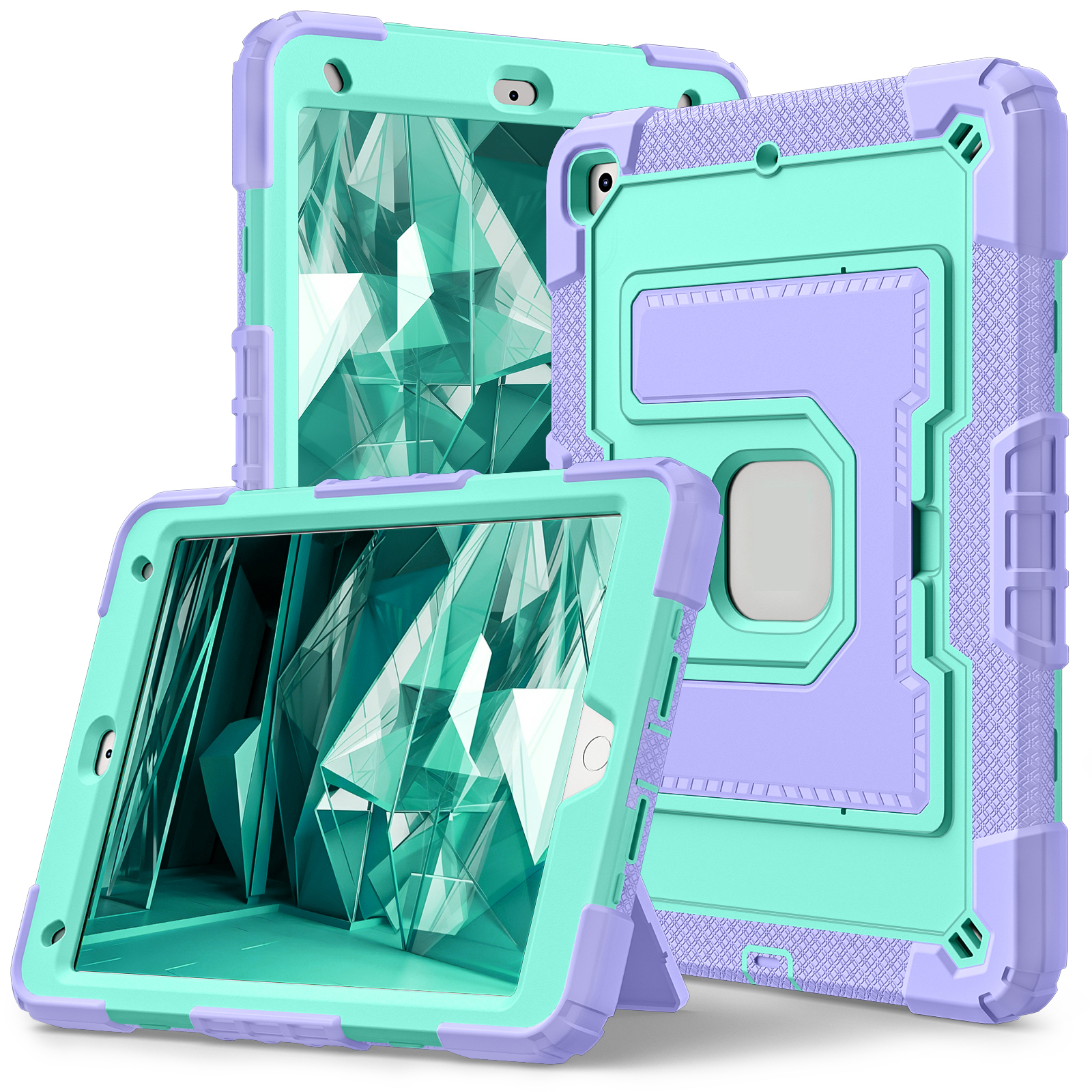 Violet + vert menthe