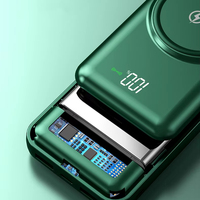 Precio más bajo Carga rápida Powerbank inalámbrico 20000mAh Construido en 4 cables Pantalla digital Portátil Banco de energía de gran capacidad