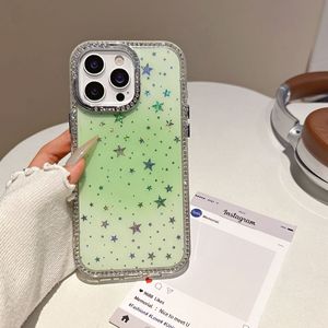 New hai mặt kim cương chống thả long lanh màu hồng Internet nổi tiếng của phụ nữ trường hợp điện thoại cho Iphone 11 12 13 14 15 16pro Max - Product Image 5