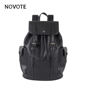 NOVOTE grande capacità in microfibra in <span class=keywords><strong>pelle</strong></span> <span class=keywords><strong>zaino</strong></span> personalizzato con coulisse Vintage superficie luminosa impermeabile antifurto - Product Image 2