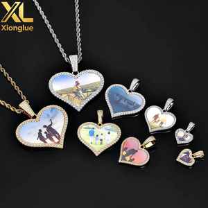 New <b>Large</b> love <b>Photo</b> <b>Frame</b> Pendant Fashion Brand Personalized Customized <b>Photo</b> Necklace Pendant for Men and Women - Product Image 6