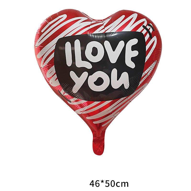 I love you black red