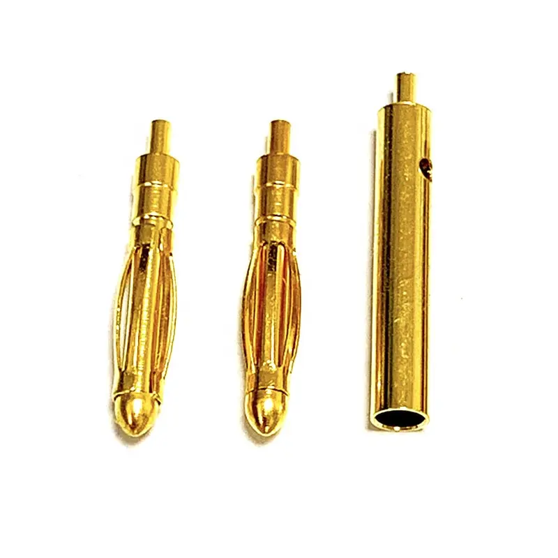 Giá Rẻ Giá tùy chỉnh các bộ phận công chất lượng cao Brass mạ Vàng PCB POGO pin kết nối 2 mét cắm