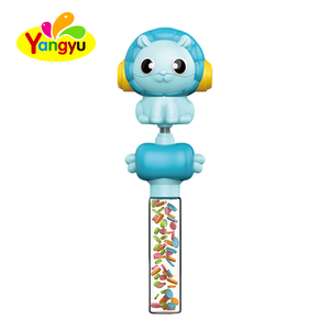 Jouet à presser tête de lion de dessin animé avec écouteurs et tube à bonbons - Product Image 3