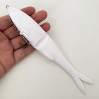 Leurre souple de pêche au jigging à queue de pagaie 170mm 120mm en PVC, type Shad Swimbait, pour la pêche au brochet en eaux salées et en rivières, cible : espèces de pêche
