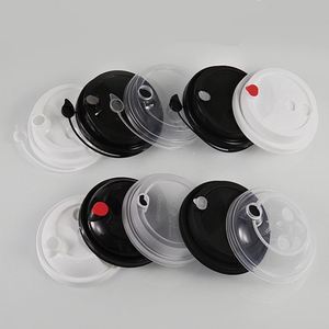 Venta Directa de Fábrica: Tapas Desechables de Plástico PP para Vasos de Bebidas Frías (90/98mm) sin Pajita, Ideales para Cola y Café - Product Image 1
