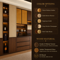 Buffet sur mesure pour toute la maison, armoire de salle à manger, unité de rangement intégrée avec tiroirs et étagères