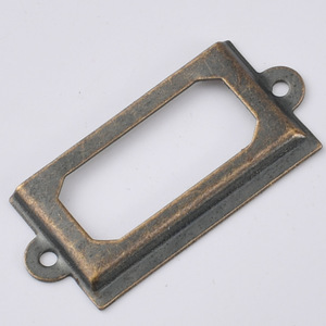 Rectangle Metal Card Holder Bronze 39x18mm For <b>Drawer</b> Wall Mounted Office Organizer - Product Image 1