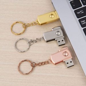 แฟลชไดรฟ์ USB 2.0 แบบหมุนได้ ดีไซน์โลหะความเร็วสูง ความจุ 1GB-128GB สำหรับโทรศัพท์และคอมพิวเตอร์ - Product Image 2