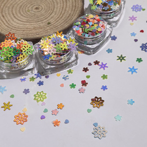 Lentejuelas Holográficas de Copo de Nieve de 6 mm, Decoración Navideña Brillante para Manualidades, Suministros para Arte de Uñas - Product Image 5