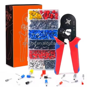 1200pcs đóng hộp hình ống dây End ve uốn thiết bị đầu cuối Bộ dụng cụ cách điện uốn thiết bị đầu cuối dây nối với Uốn Tóc bồng Kìm hsc8 6-4 Bộ - Product Image 1