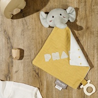 Nouvelle conception de serviettes en peluche, couverture en coton pour nouveau-né, couverture en coton, adorable poupée en peluche éléphant pour dormir