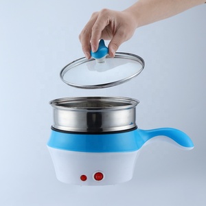 Mini olla caliente eléctrica portátil <span class=keywords><strong>Wok</strong></span> con revestimiento de acero inoxidable y cocina de sopa multifunción Cocina eléctrica doméstica con vaporizador - Product Image 4
