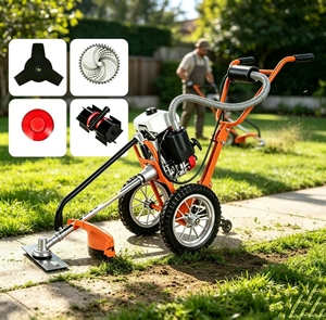 Cortadora <span class=keywords><strong>de</strong></span> Césped Pequeña <span class=keywords><strong>Motorizada</strong></span> a <span class=keywords><strong>Gasolina</strong></span> con Motor <span class=keywords><strong>de</strong></span> Empuje Manual y Caja <span class=keywords><strong>de</strong></span> Cambios con Rodamientos para Uso Agrícola, Desbrozadora Multifuncional - Product Image 5