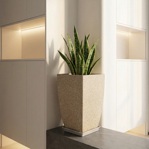 Pot de fleurs créatif en résine respirante, style nordique, imitation béton, <span class=keywords><strong>grand</strong></span> format, durable, facile à nettoyer, pour balcon et usage domestique, idéal pour les Monstera - Product Image 2