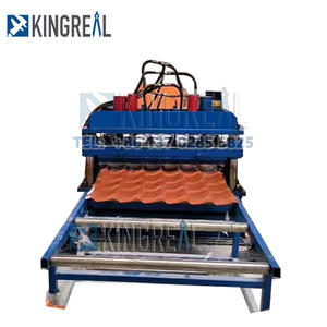 Automatische farbig glasierte Fliesen Metall Stahl Dach platte Rollen form maschine - Product Image 2