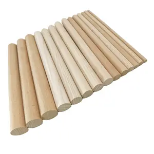 Craft County Natural Wooden Dowel Rod - Multiple Lengths and Packs  Available - Use for Macrame, Home Decor, Handmade Gifts, and More