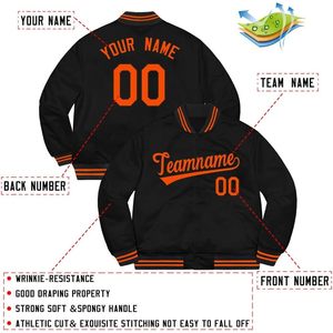 Veste de baseball personnalisée unisexe pour adulte, avec nom et numéro personnalisés, style décontracté pour l'automne, col rabattable - Product Image 2