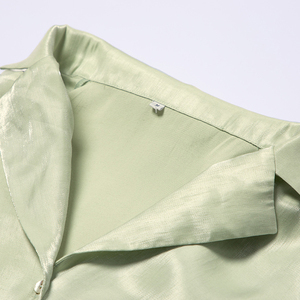 Expédition rapide 2020 Vert Cranté Blouse À Manches Longues À Col <span class=keywords><strong>Ample</strong></span> Dames <span class=keywords><strong>Pantalon</strong></span> 2 Pièces Costume Deux Pièces ensembles - Product Image 5