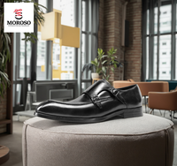 Chaussures habillées en cuir véritable pour hommes Mengke, style coréen à boucle carrée, taille 48, bout fermé, à lacets, collection automne