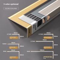 Bandes d'étanchéité modernes pour bords de carreaux en or et marbre Bandes d'étanchéité en alliage d'aluminium antidérapantes en forme de L Bandes d'escalier universelles pour l'extérieur