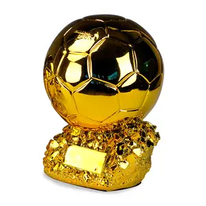 Juego de fútbol de resina, trofeo de campeonato de oro, venta al por mayor