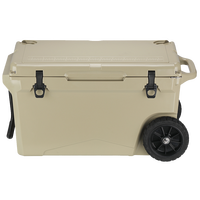 Glacière rigide rotomoulée moderne grande capacité, écologique, de qualité alimentaire, avec trou de drainage, roues, résistante aux intempéries et aux chocs