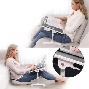 Подставка для ноутбука с регулируемой высотой, эргономичная алюминиевая регулируемая ножка стола для ноутбука, ПВХ кожаная Складная подставка для ноутбука