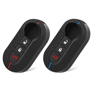 Custodia per chiave in Silicone per <span class=keywords><strong>Fiat</strong></span> Palio 500 Panda <span class=keywords><strong>Punto</strong></span> attraente Lancia Musa <span class=keywords><strong>Grande</strong></span> 500L Ducato portachiavi portachiavi per <span class=keywords><strong>auto</strong></span> - Product Image 5