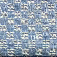 Tissu denim brut jacquard lavé à texture tissée, teint uni, pour pantalons, jeans, vestes, combinaisons, sacs, chaussures, chapeaux