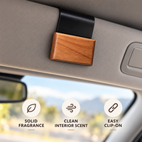 Purificateur d'air de voiture moderne à logo personnalisé, diffuseur de parfum léger, pendentif de ventilation à évaporation naturelle, parfum longue durée haut de gamme, décoration en bois