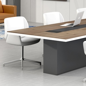 China Supplier Customized Wooden Melamine Meeting Room Desk Modern Large Conference <b>Tables</b> - Product Image 4